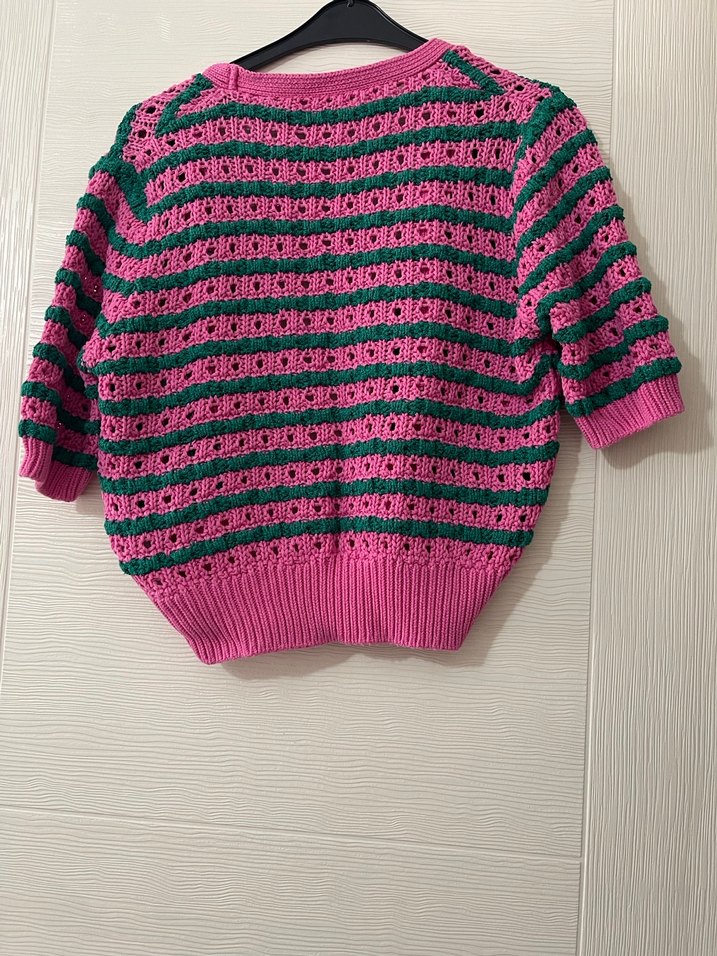 Pembe Örgü Bolero - Görsel 3