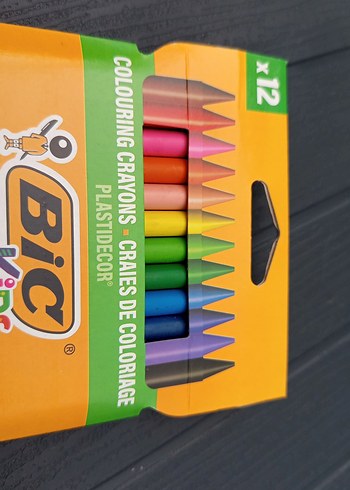 BIC Kids 12 Renk Dayanıklı Boyama Pasteli