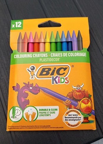BIC Kids 12 Renk Dayanıklı Boyama Pasteli