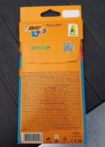 Beden BIC Kids Tropicolors 12 Renkli Kuruboya Kalemi