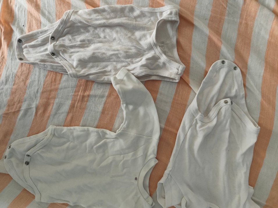 Beyaz Erkek Bebek Kolsuz Body - Görsel 2