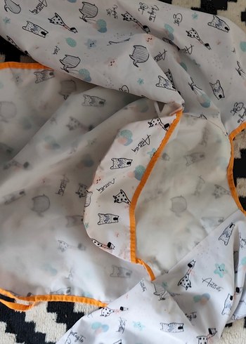 Bebek Erkek Pamuklu Beyaz Baskılı Takım - Görsel 2