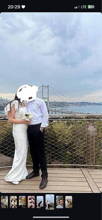 Beyaz nikah elbisesi