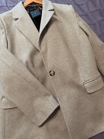 Massimodutti blazer ceket yün karışımlı etiketli sıfır ürün