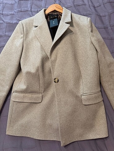 Massimo Dutti Massimodutti blazer ceket yün karışımlı etiketli sıfır ürün