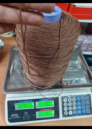 Bohem Tarzda Kahverengi El İşi İpi makrome ip