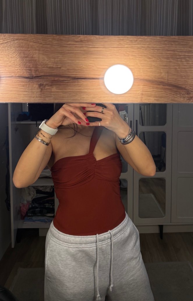 Kiremit rengi bodysuit - Görsel 3