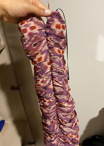 Zara mor desenli drapeli mini elbise - Görsel 3