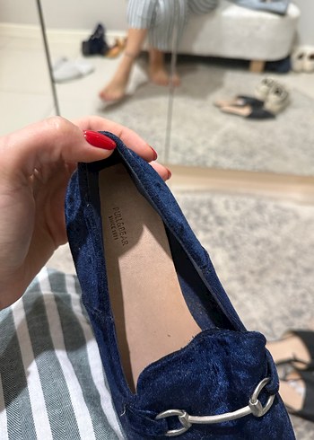 Mavi Tokalı Kadın Loafer ayakkabı - Görsel 3