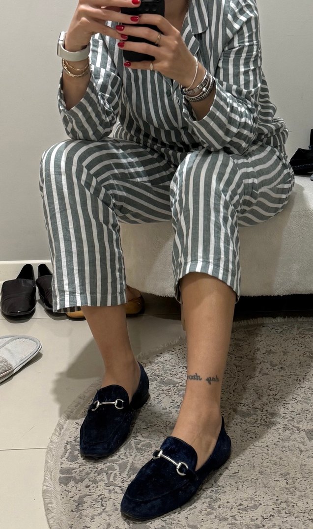 Mavi Tokalı Kadın Loafer ayakkabı - Görsel 2