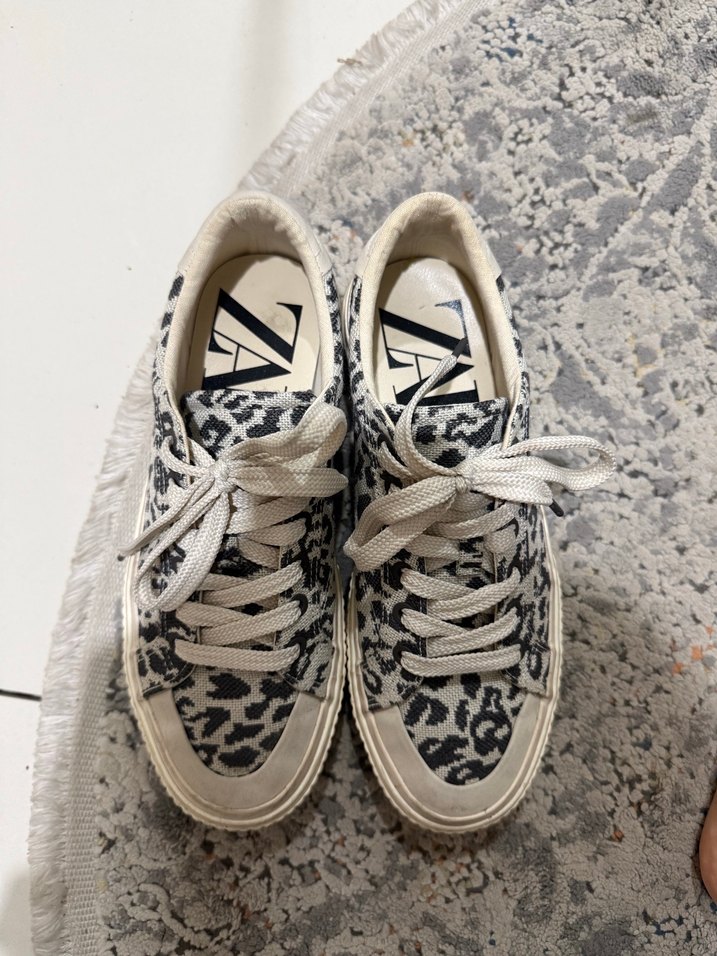 Leopar Desenli Kadın Spor Ayakkabı - Görsel 3