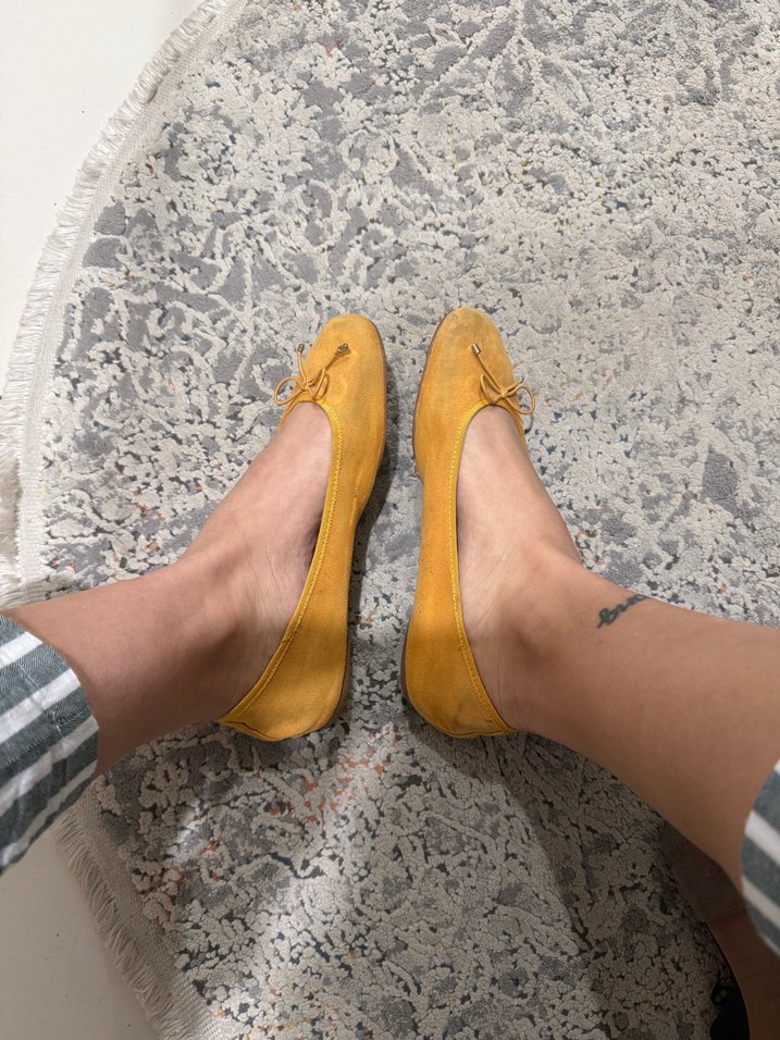 Sarı Blok Kadın Babet - Görsel 2