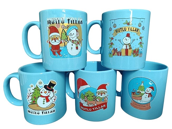 Yılbaşına özel noel temalı kupa hediyelik