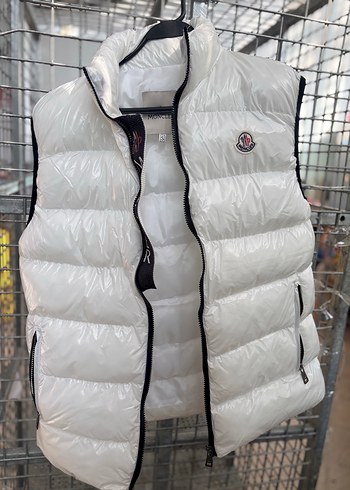 Moncleir  Beyaz Fermuarlı Erkek Şişme Yelek - Görsel 4