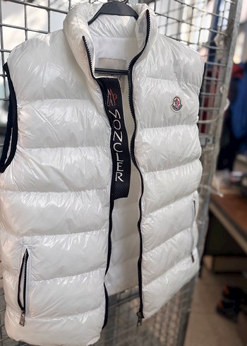 Moncleir  Beyaz Fermuarlı Erkek Şişme Yelek - Görsel 6