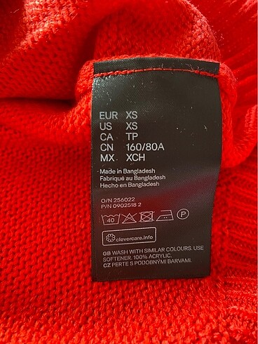 xs Beden kırmızı Renk H&M kirmizi kazak