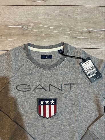 xs Beden gri Renk Orjinal Gant Gri Sweatshirt