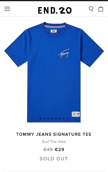 Orjinal Tommy Jeans Saks Mavisi Tişört