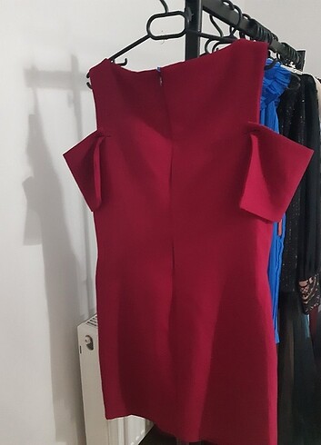 Fuşya renk elbise  - Görsel 3