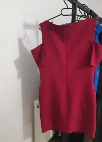 Fuşya renk elbise  - Görsel 5