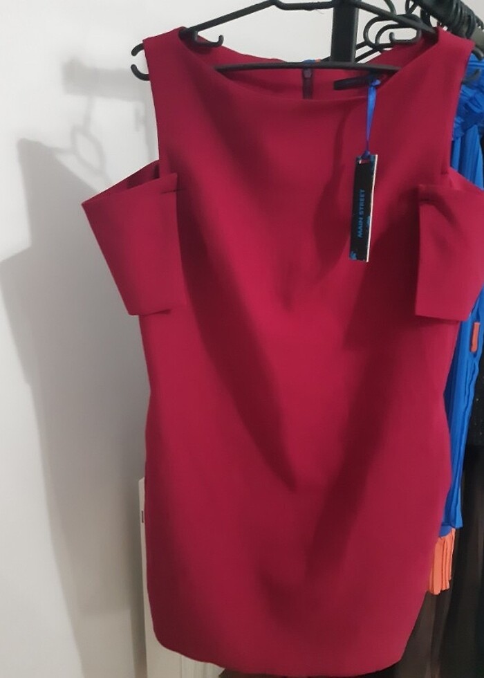 Fuşya renk elbise  - Görsel 2