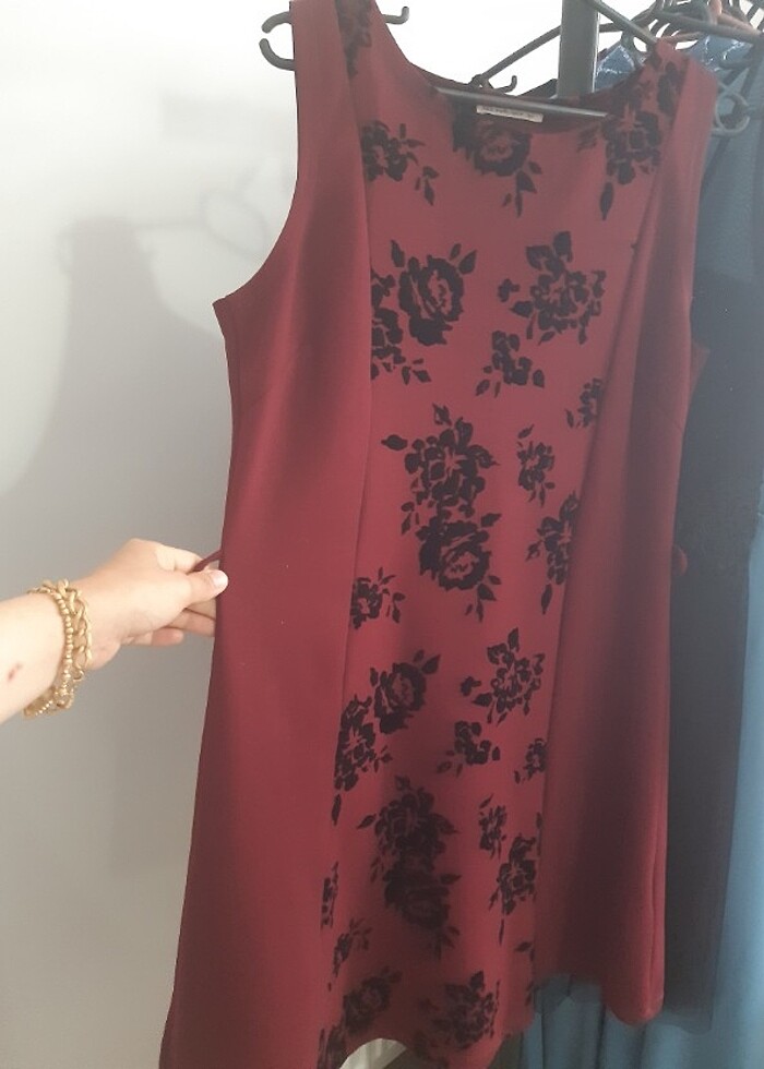 Bordo sifirkol kemerli abiye  - Görsel 3