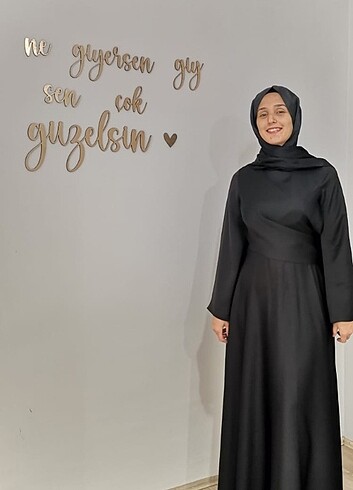 Etiketli siyah saten elbise 38 beden - Görsel 6