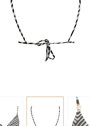 Defacto Siyah Beyaz Zebra Desenli Mini Bikini Üstü