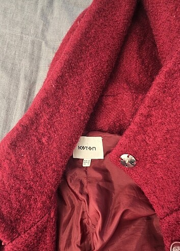 38 Beden bordo Renk Koton kaşe kaban