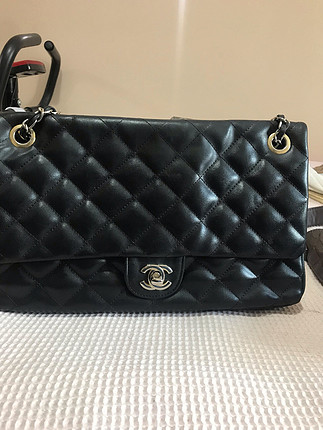 Siyah çapraz chanel çanta 