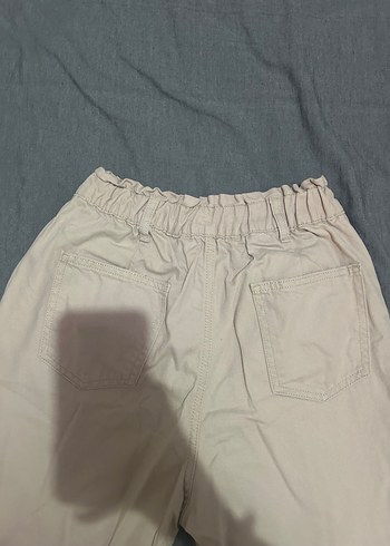 Kemerli Bej Kadın Keten Pantolon - Görsel 4