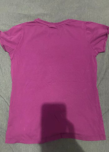 Mor Kısa Kollu Hummel Baskılı Tişört - Görsel 2