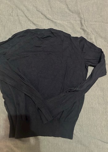 Lacivert Kadın Salaş Uzun Kollu Kazak - Görsel 3