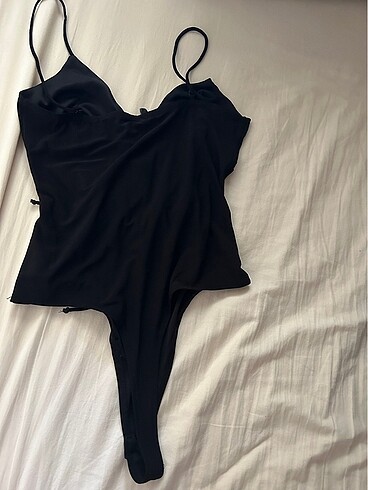 Trendyol & Milla siyah bağcıklı korseli bodysuit body üst top