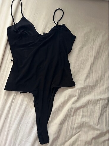 s Beden siyah Renk siyah bağcıklı korseli bodysuit body üst top