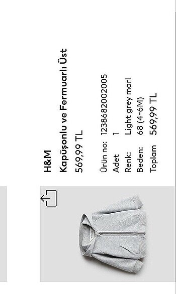 H&M H&M Kapüşonlu Sweat