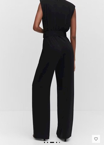 Mango Siyah Kemerli  Kadın Tulum - Görsel 2