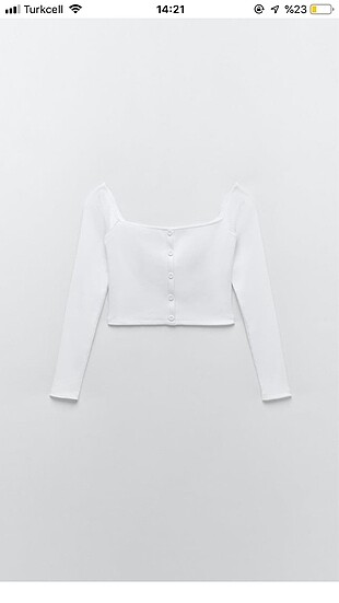 Zara Düğmeli Crop Top