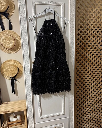 Pull and bear pullu payet elbise