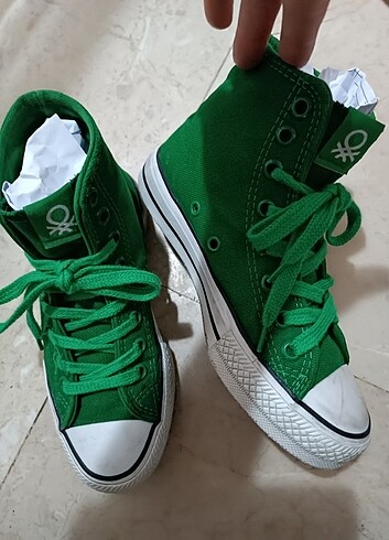 Benetton Benetton yeşil renk ayakkabı