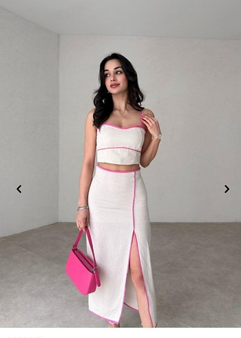 Trendyol & Milla Midi etek crop takım