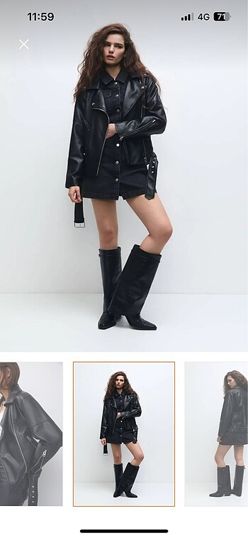xs Beden pull and bear suni deri biker ceket