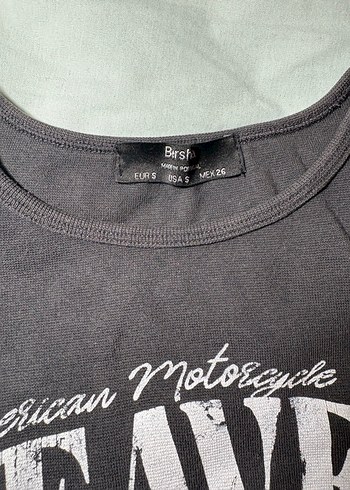 rockstar goth y2k Gri Baskılı Kısa Kollu Biker Tişört - Görsel 2