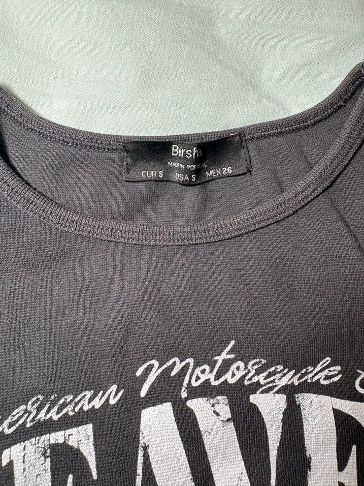 rockstar goth y2k Gri Baskılı Kısa Kollu Biker Tişört - Görsel 2