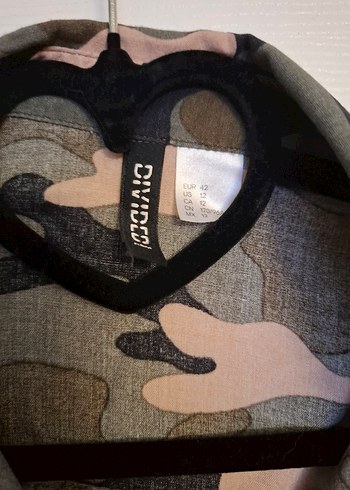 Kadın Kamuflaj Desenli Düğmeli Gömlek crop - Görsel 2