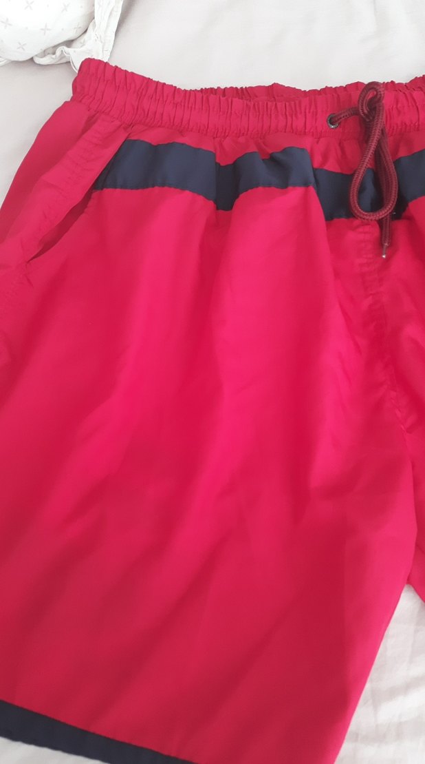 Kırmızı Erkek büyük beden deniz şort - Görsel 3