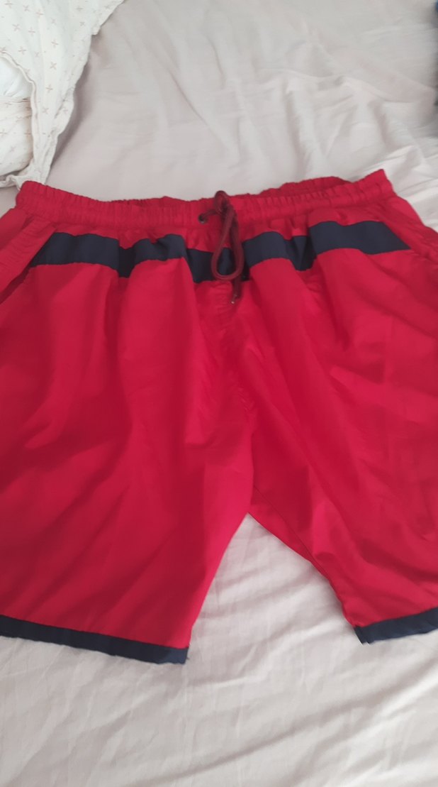 Kırmızı Erkek büyük beden deniz şort - Görsel 2
