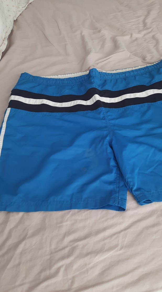 Mavi Erkek Deniz Şortu Çizgili - Görsel 3