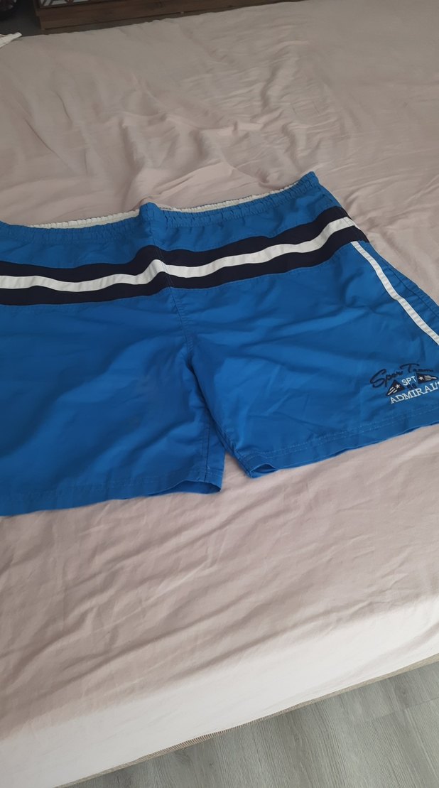 Mavi Erkek Deniz Şortu Çizgili - Görsel 2
