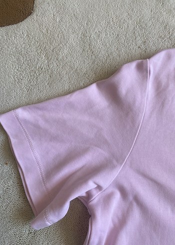 Kadın Pembe Kısa Kollu Basic Tişört - Görsel 3